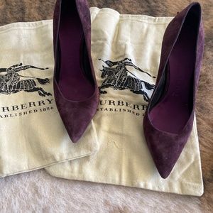 Burberry suede heels